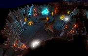 Bronze dragon and fire elementals