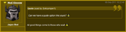 Mod Stevew hinting quote option for players