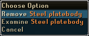 Equipped item right click options