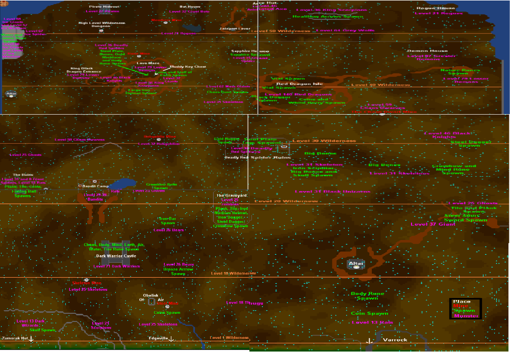 RSC Free Area Wilderness Map