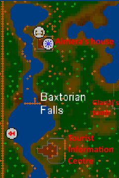 Baxtorian Falls map