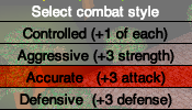 Combat selector