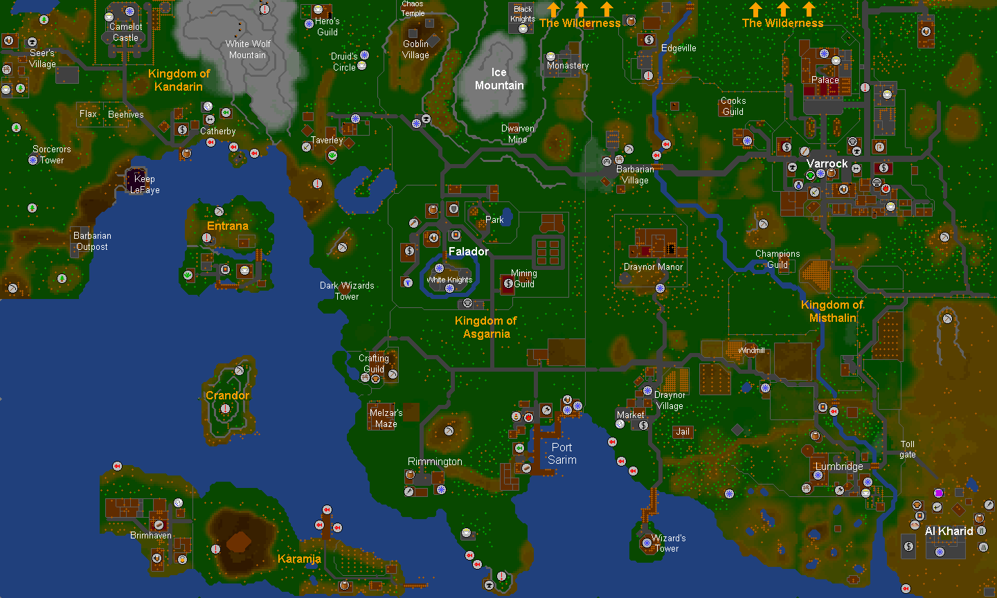 Runescape Classic World Map - iamkopla