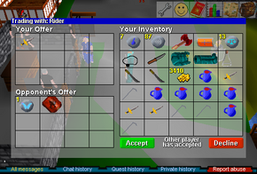 First trade screen