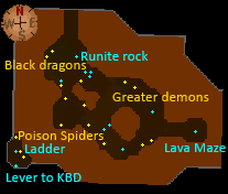 Lava Maze dungeon map