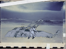 Snowspeeder crashed animatics