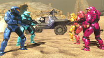 Red & Blue Team huddle