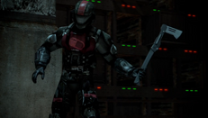 Elite holds axe