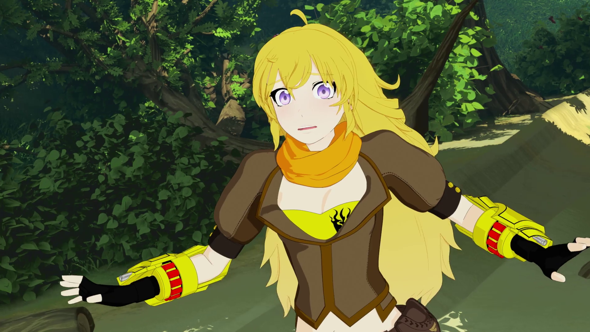 rwby yang statue