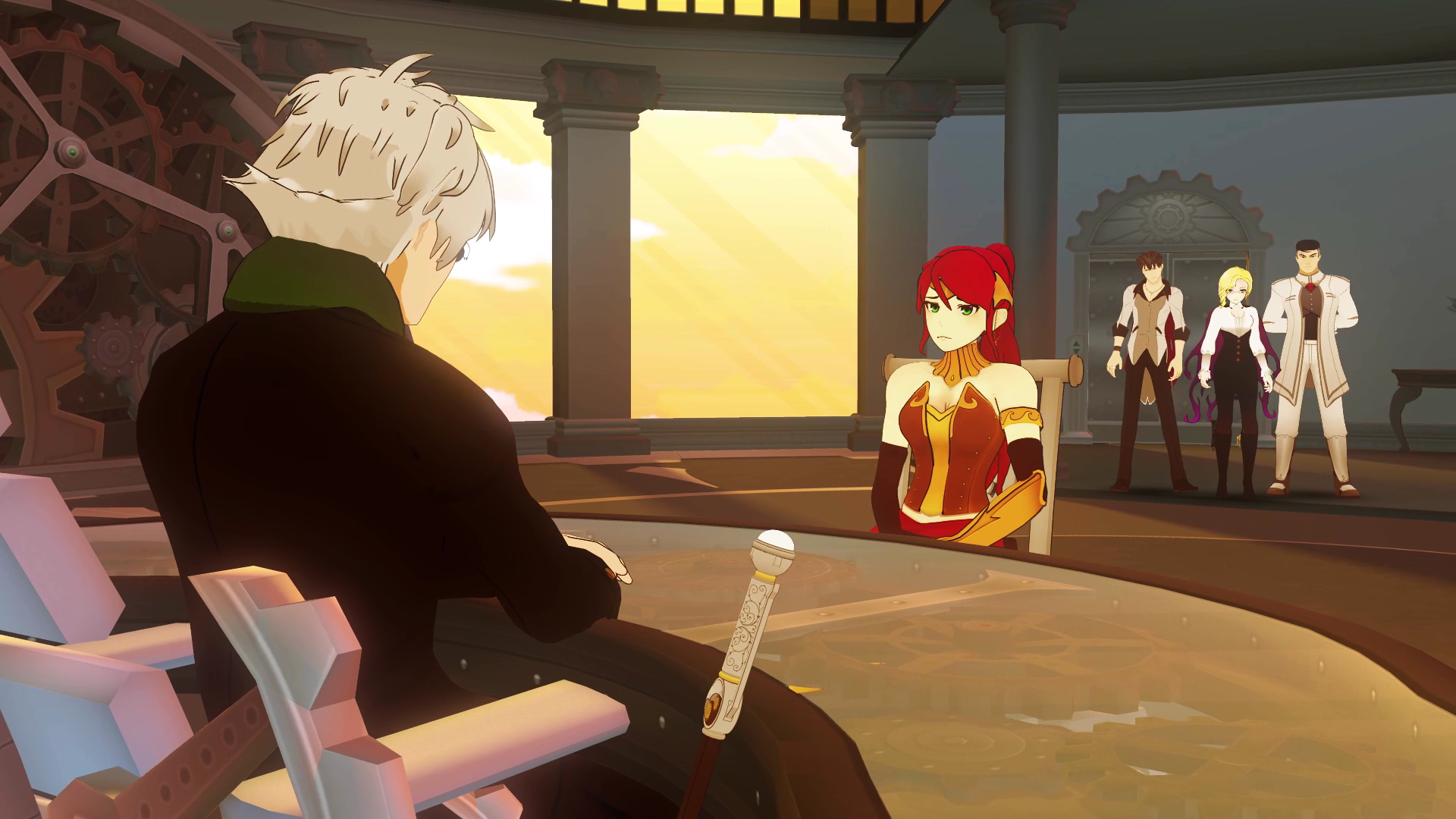 rwby pyrrha statue