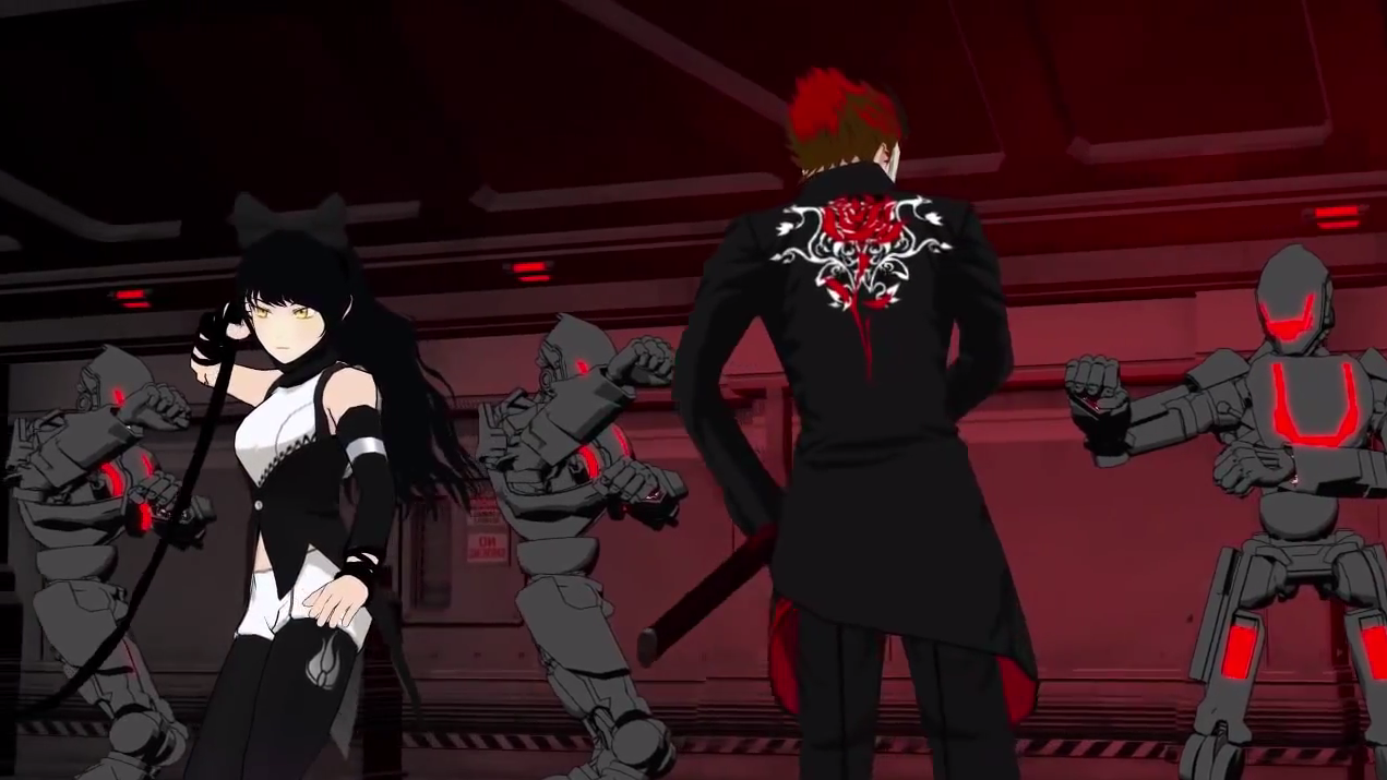 Blake And Adam Vs Atlesian Knight 130s Rwby Wiki Fandom Powered By