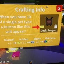 Roblox Saber Simulator Pet Crafting