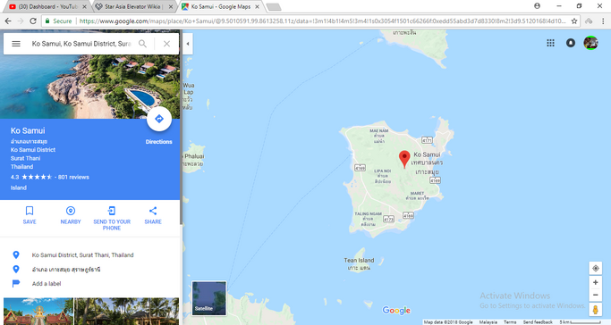 Ko Samui - Google Maps - Google Chrome 5 23 2018 1 05 01 PM