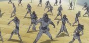 Spear, Arne, Geki, Luciano y Komachi Chrono Destruction