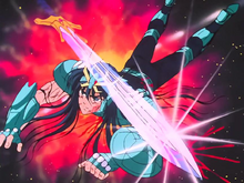 Shiryu - Excalibur habita seu braço direito