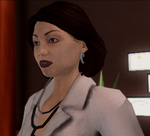 Dr Angie Lucas - closeup in Insurance Fraud cutscene