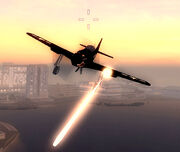 Wolverine - Military variant firing Mounted .50 cal while flying - front