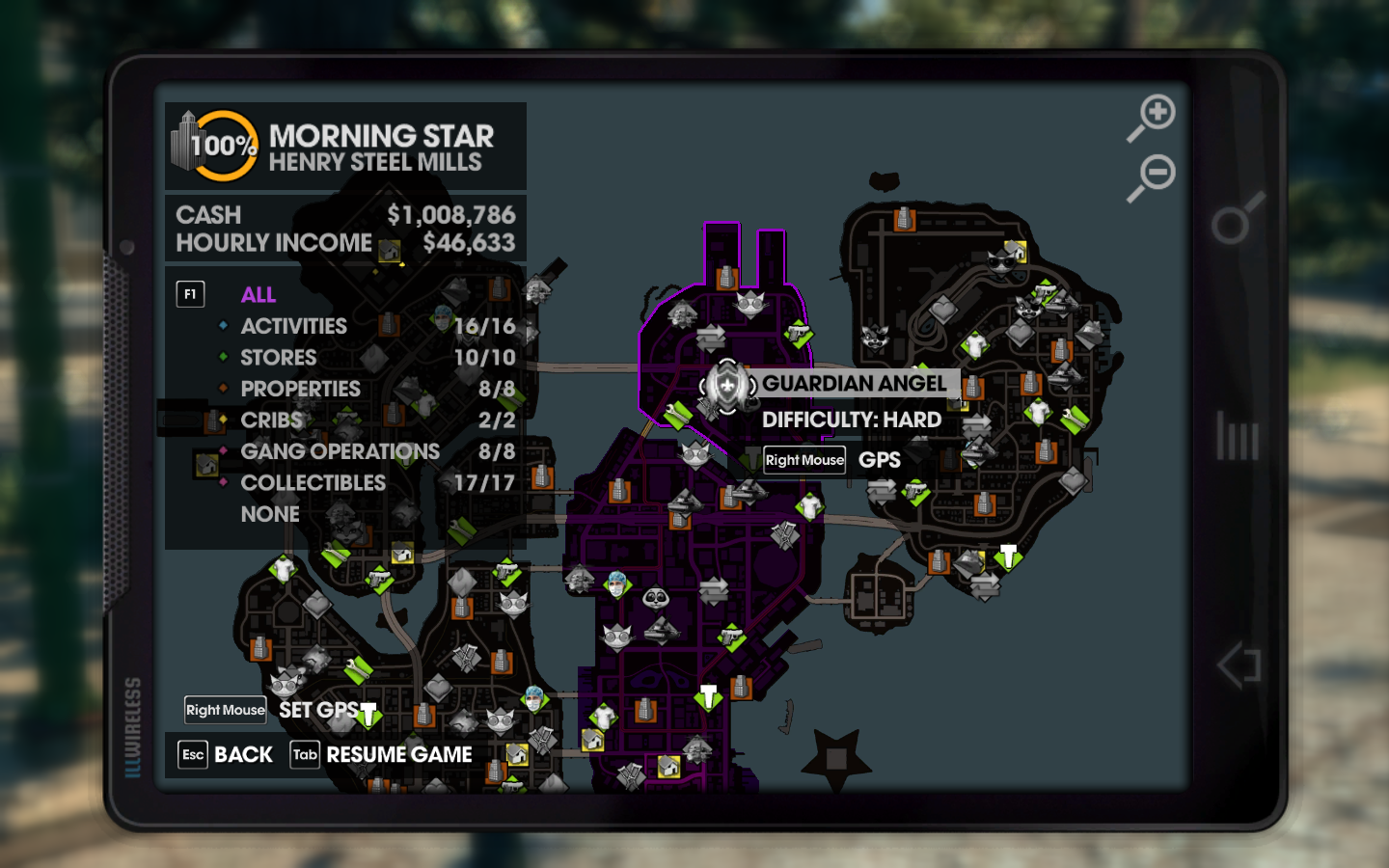 saints row 2 map labeled