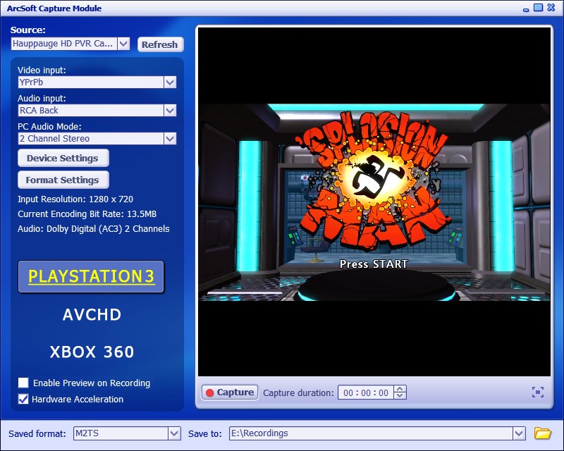 Hd pvr 2 recording software