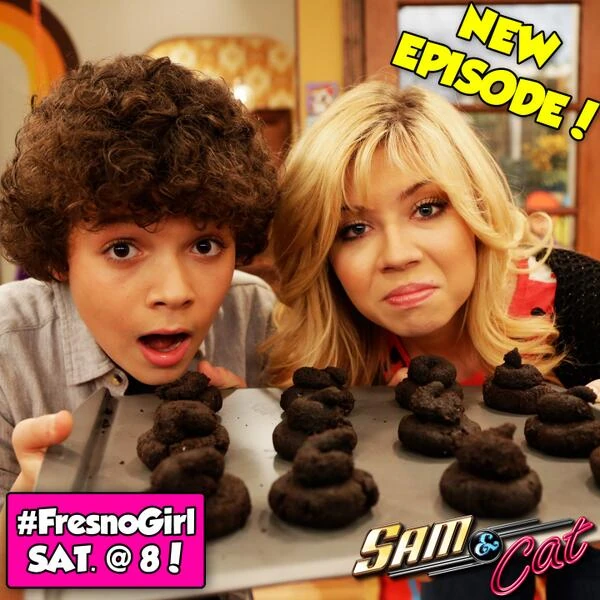 Image Dice and Sam holding a tray of fudge piles.jpg Sam and Cat Wiki FANDOM powered by Wikia