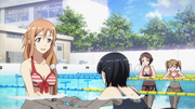 Chica en la piscina