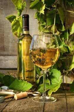 5470784-glas-witte-wijn-en-fles-op-vat-met-wijnsto