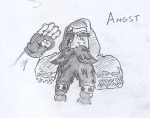 Angst dwarven mountaineer by he jin