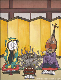Shami chōrō Koto furunushi und Biwa-bokuboku