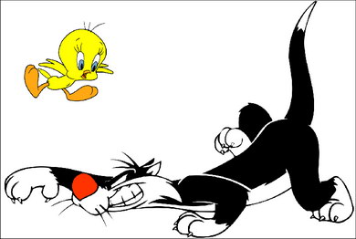 Tweety and Sylvester the Cat