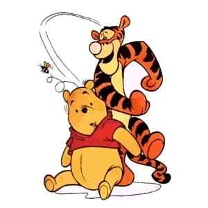 Pooh tigger catching bee