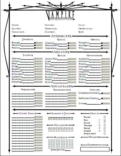 image blank sheet jpg schrecknet wiki fandom powered masquerade character sheet