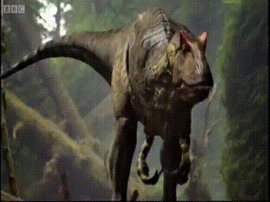 Resultado de imagen de gif allosaurus