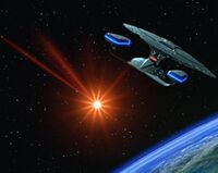 Enterprise fires torpedo
