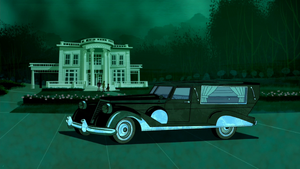 Vincent Van Ghoul's hearse