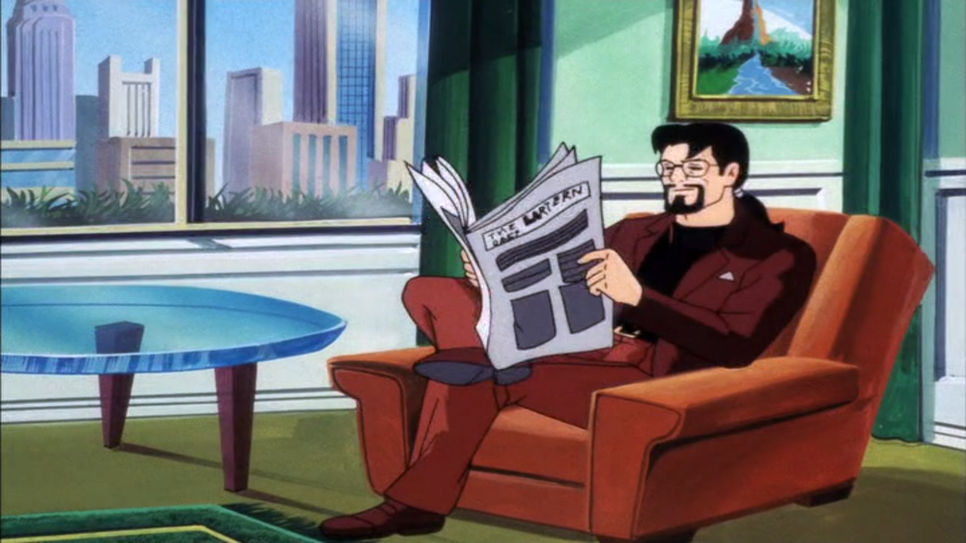 An innocent-looking Ben Ravencroft, reading a newspaper.