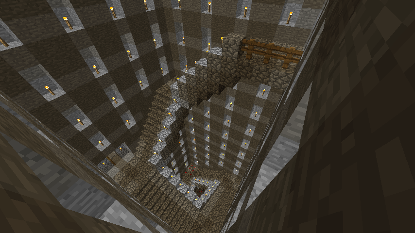 minecraft spiral staircase elevator