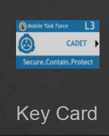 Keycards Scp Facility Lockdown Wiki Fandom - scp mtf cadet roblox