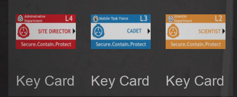 Keycards Scp Facility Lockdown Wiki Fandom - level 0 key card roblox