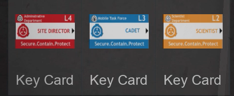 Keycards Scp Facility Lockdown Wiki Fandom - scp mtf cadet roblox