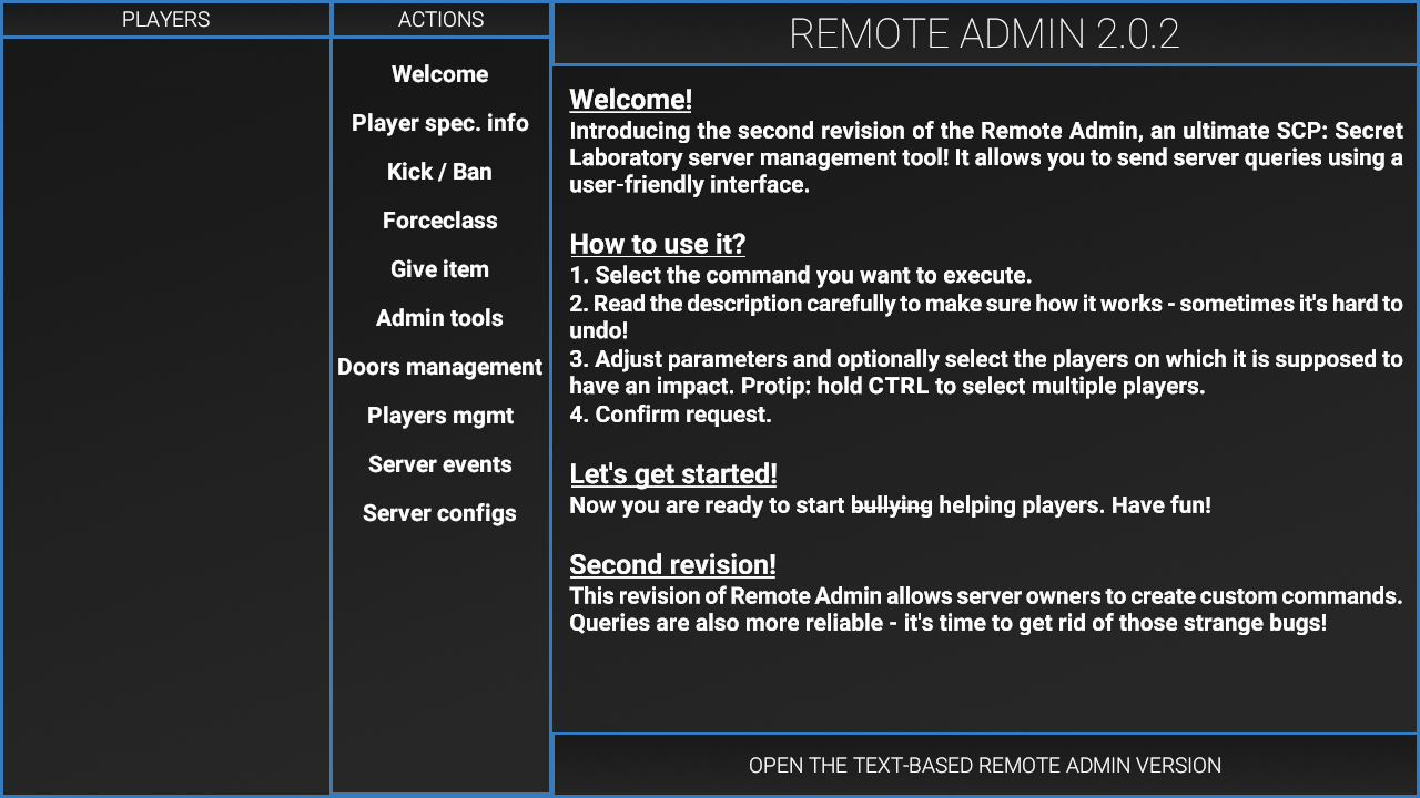 Admin Abuse Codes