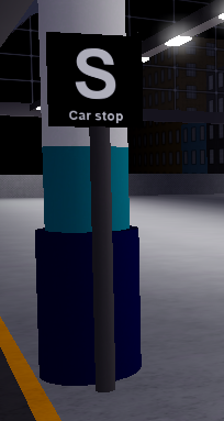 S Car Stop Marker