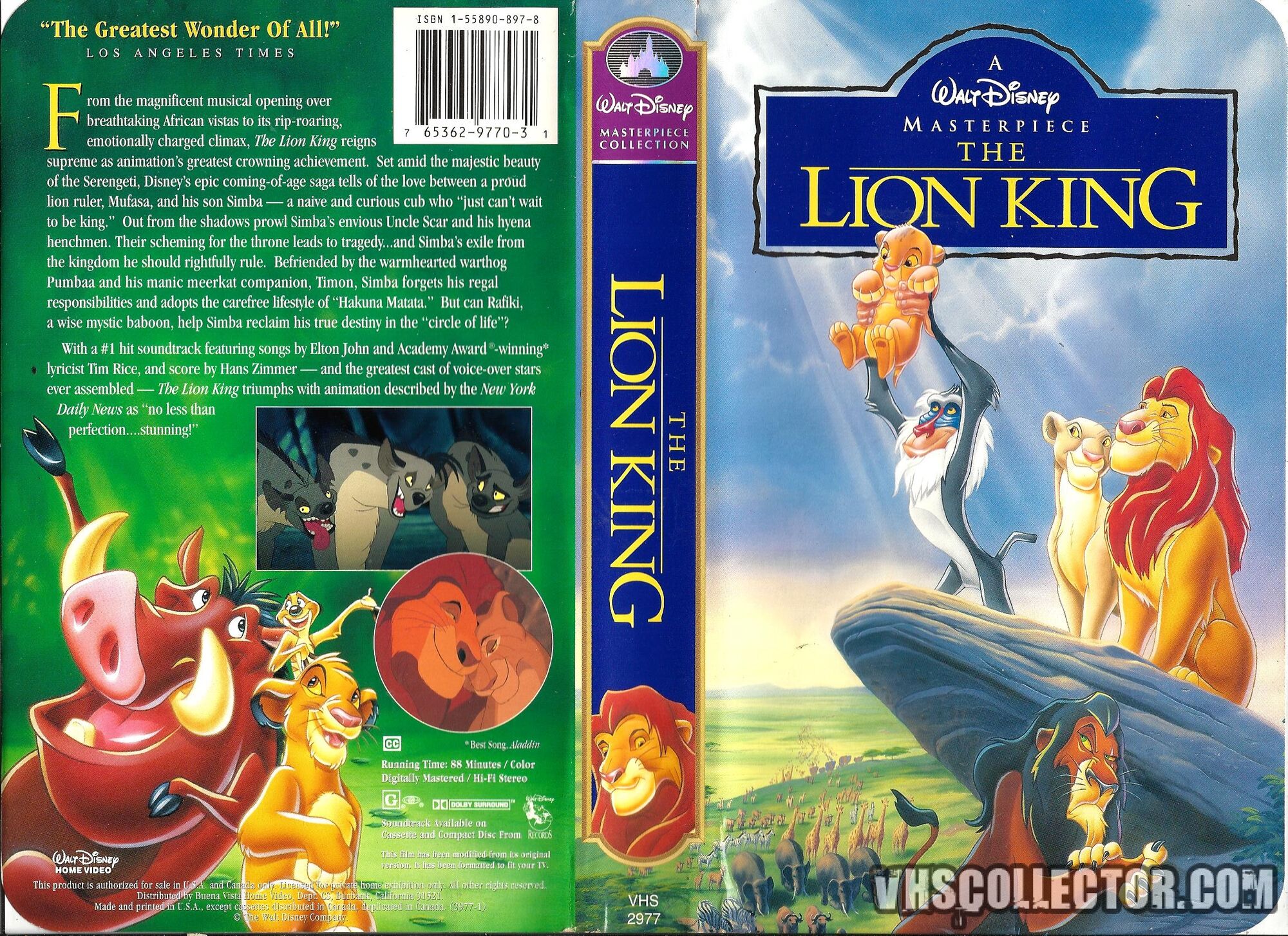The Lion King Vhs 1995 Walt Disney Masterpiece Collec vrogue.co
