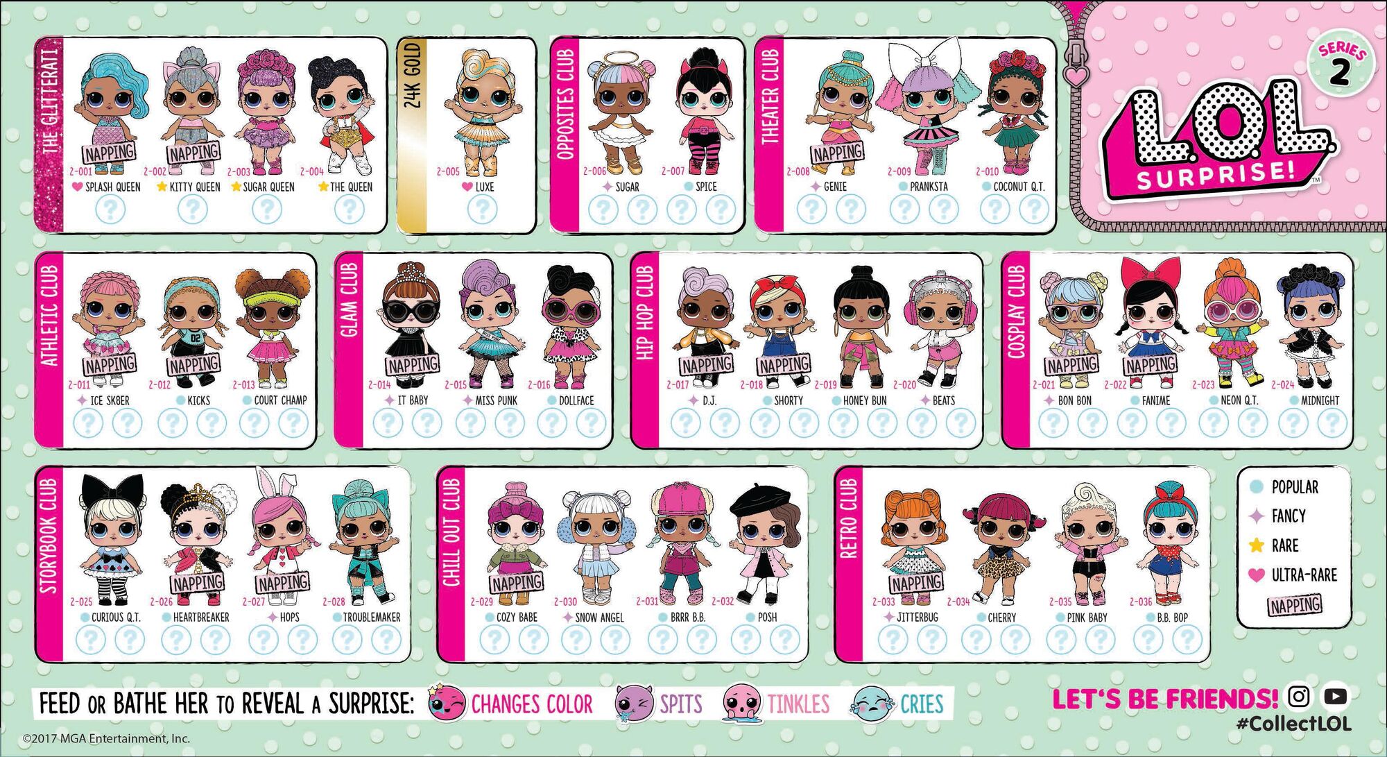 Image Click Here For Full Size Lol Surprise Doll Series 2 Checklist List Collector Guide 7787