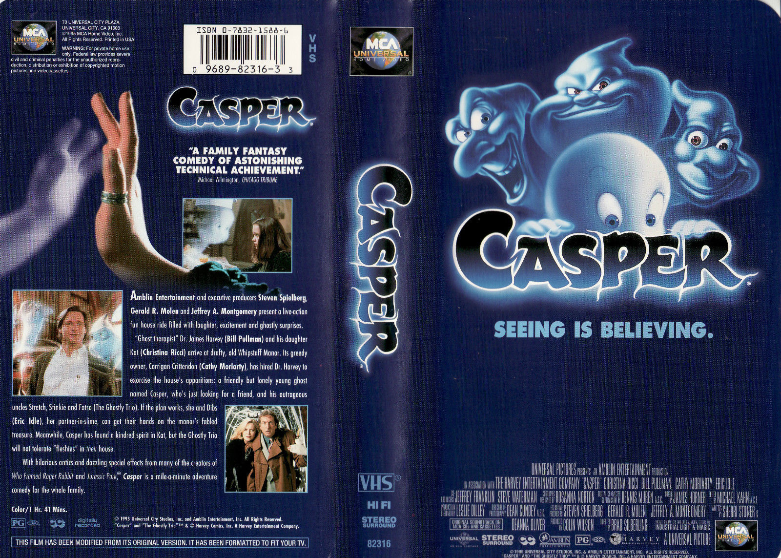 Opening To Casper 1995 VHS (From MCA/Universal Home Video, Distributed