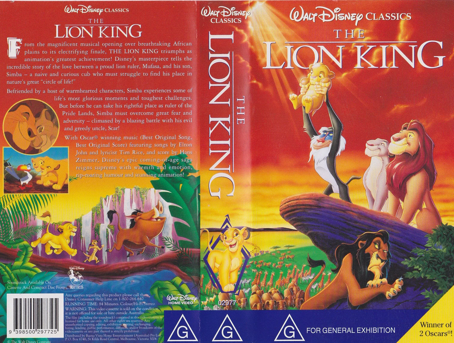 Opening To The Lion King 1995 VHS (Australia Version) (Fake Version