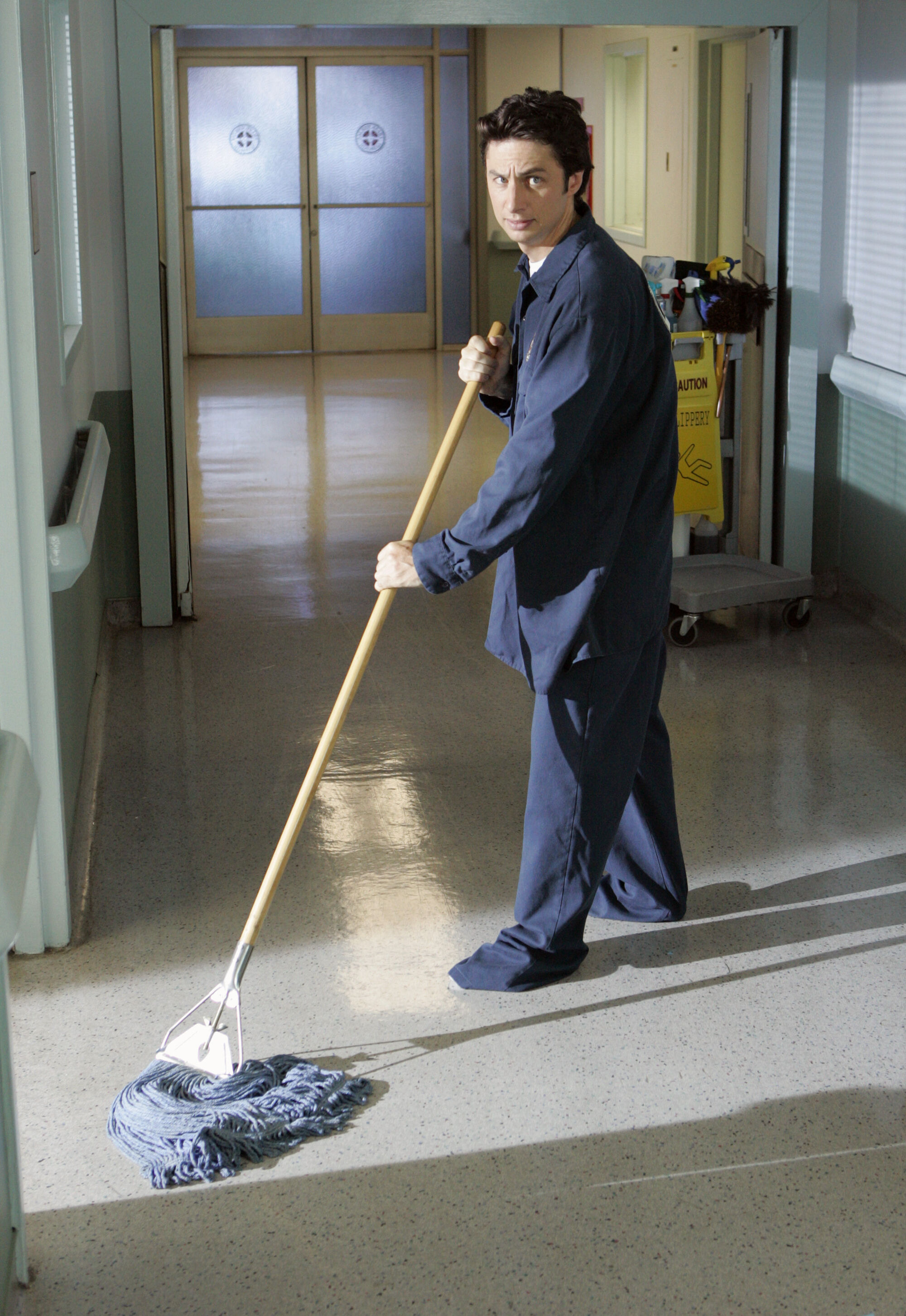 Image 7x4 JD is a janitor.jpg Scrubs Wiki FANDOM powered by Wikia
