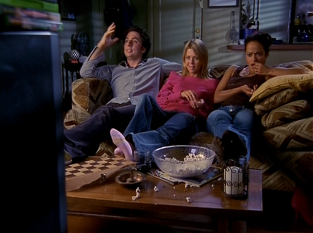Image 3x8 JD Danni Carla watch a movie.jpg Scrubs Wiki FANDOM