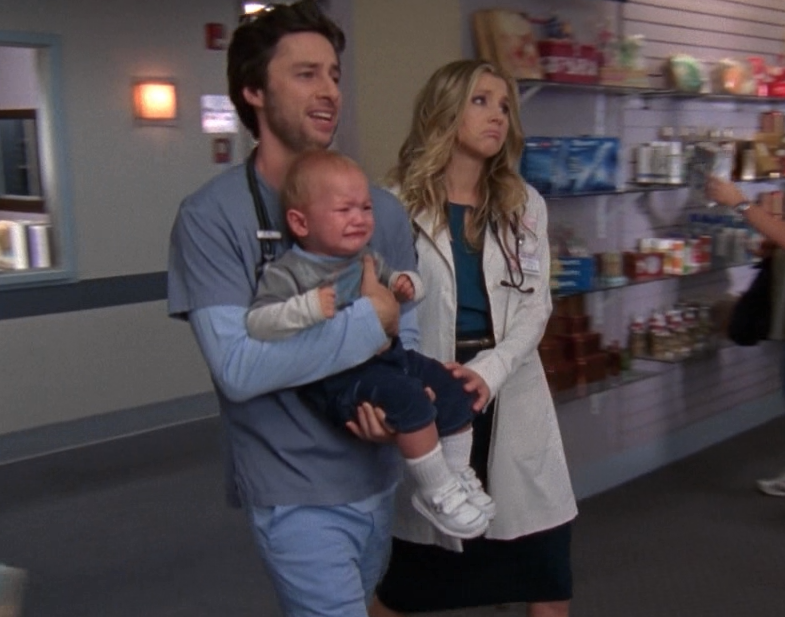 Dorian And Reid Families Scrubs Wiki Fandom Ed By Wikia John Dorian And Elliot Reid With J D S Son Sammy