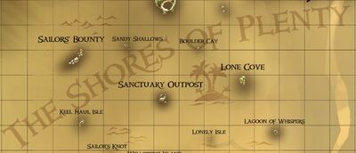 plenty shores sea thieves map locations wiki