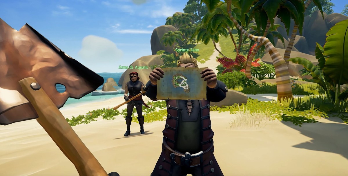 sea of thieves ship on map